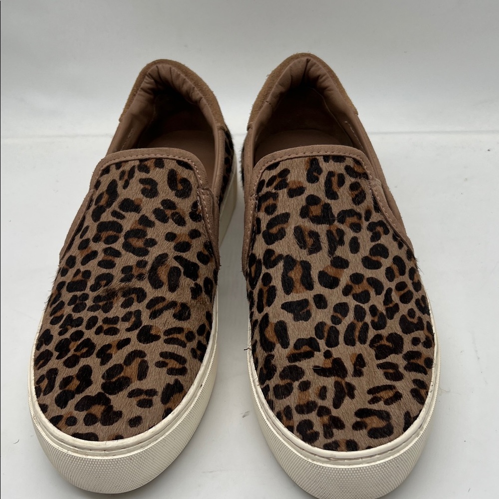 UGG Australia Leopard Print Jass Calf Hair Slip On Sneakers Size 9
